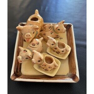 The Fig Tree Treasures Vintage Pig Tea Set (mini)
